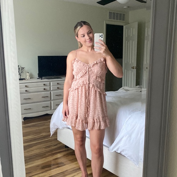 Pink Ruffle Dress - Picture 1 of 3